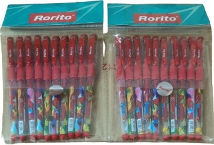 rorito FLYMAX GEL RED 20 PENS WATERPROOF INK GEL WRITING Gel Pen-picture-28