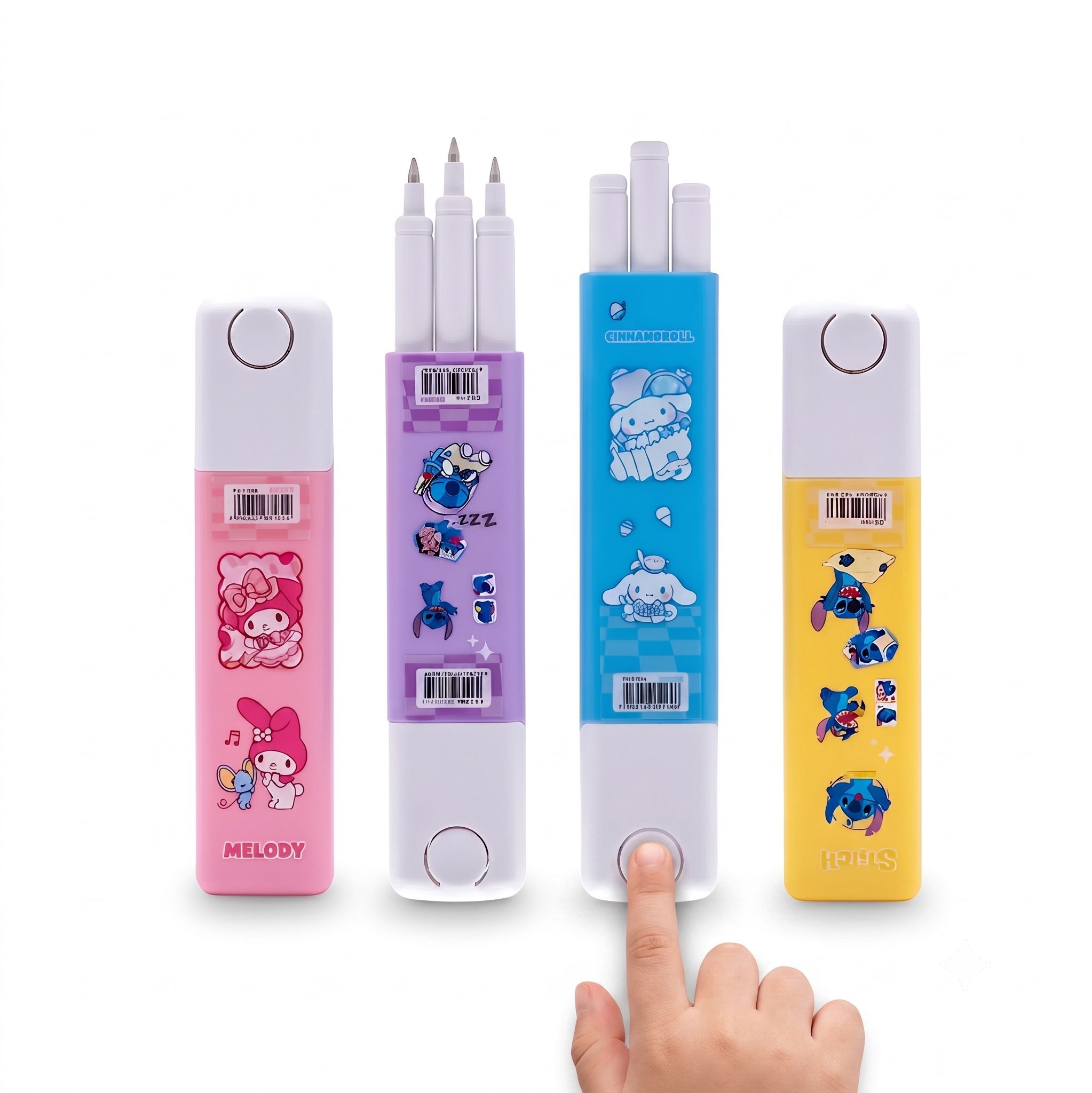 3 in 1 Pen Cartoon Pen Set with Blue Ball Pen, Black Ball Pen & Infinite Pencil Pen Gift Set-image-46
