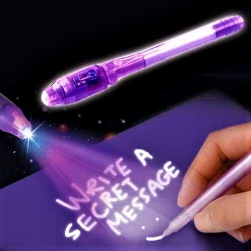 shukaam Invisible Ink Secret Message Pen with UV Light | Spy Pen for Kids & Fun Writing Gel Pen-picture-33