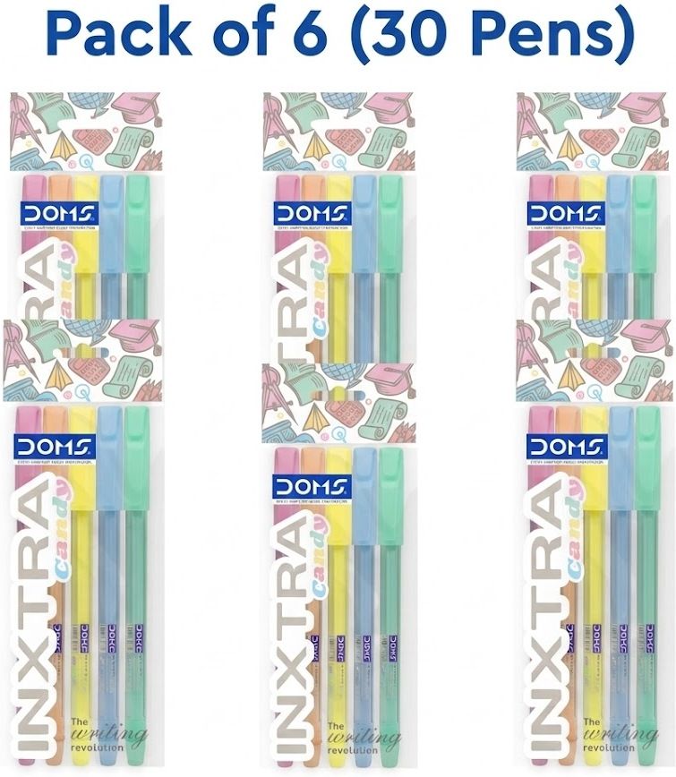 DOMS INXTRA Candy Ball Pen Set |Pastel Barrel, Smooth Writing Ball Pens(30 Pens) Ball Pen-picture-29