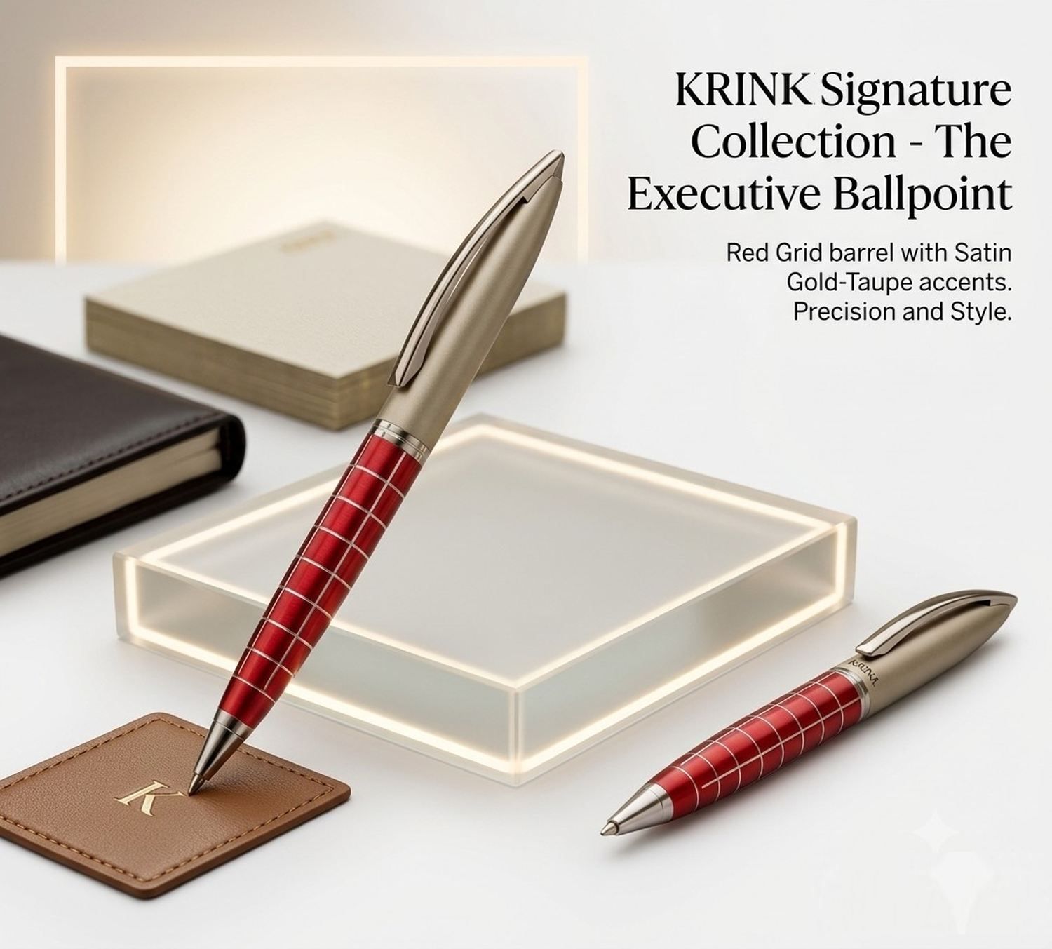 krink ® Core collection Ball pen Red & Silver Ball Pen with Metal Finish | Metal Ball Pen-picture-48