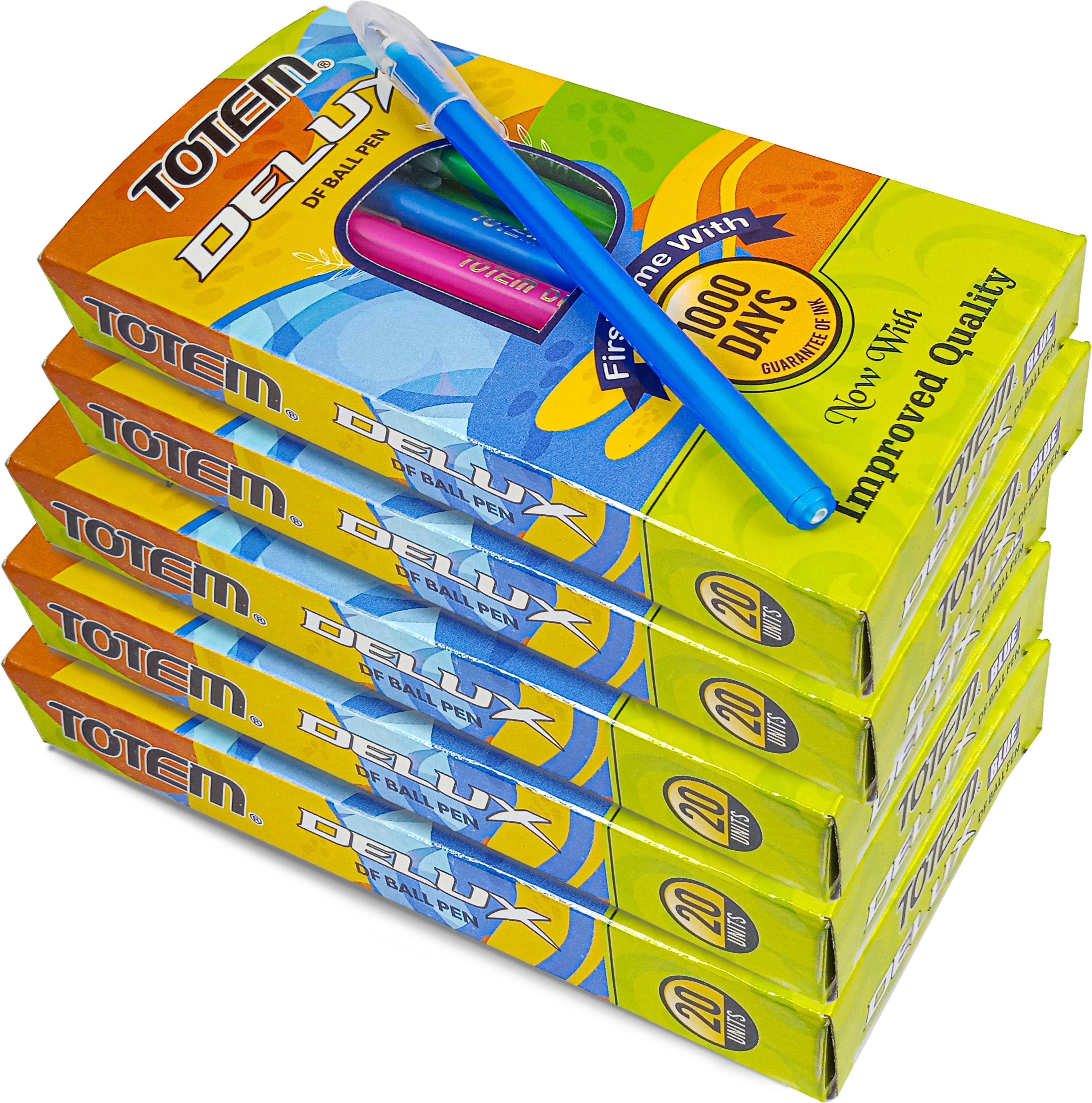totem Delux 60 Blue Pens | 0.7 mm Tip | Pens for Writing | Use & Throw Ball Pen Ball Pen-picture-24