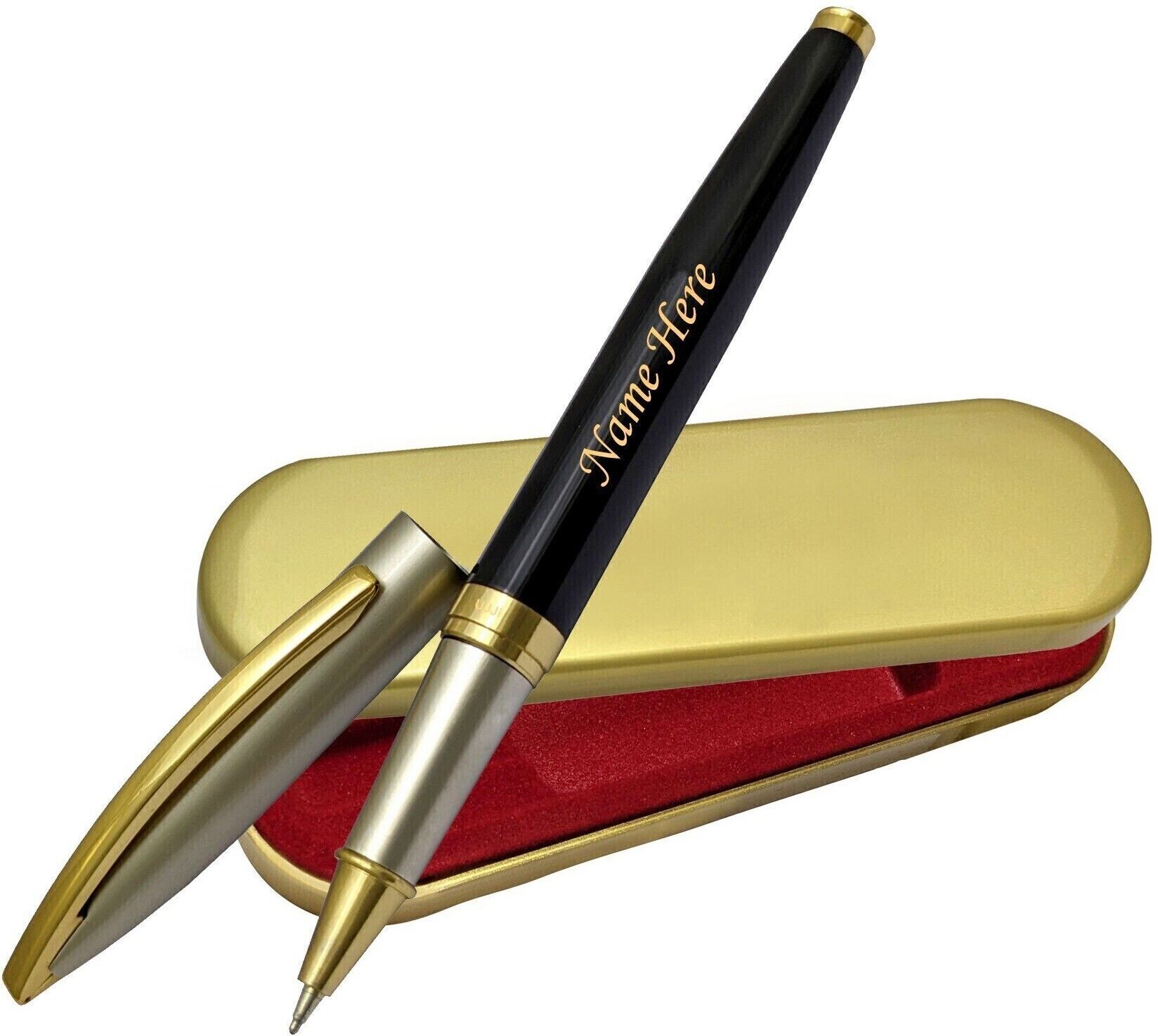 ujji Name Pen in Half Nickel Satin Colour Body Roller Ball Pen-picture-15
