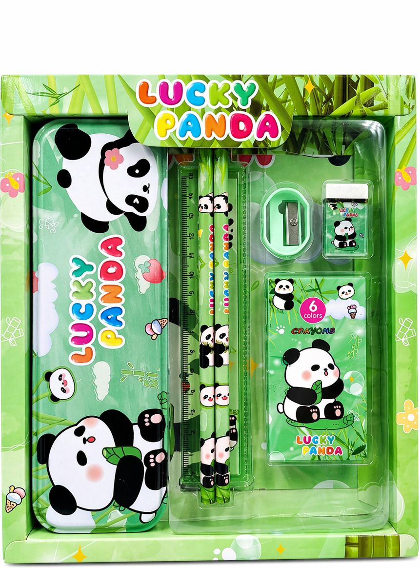 luvynstore 6-in-1 Kids Stationery Set with Pencil Case Cartoon Art Plastic Pencil Box-picture-28