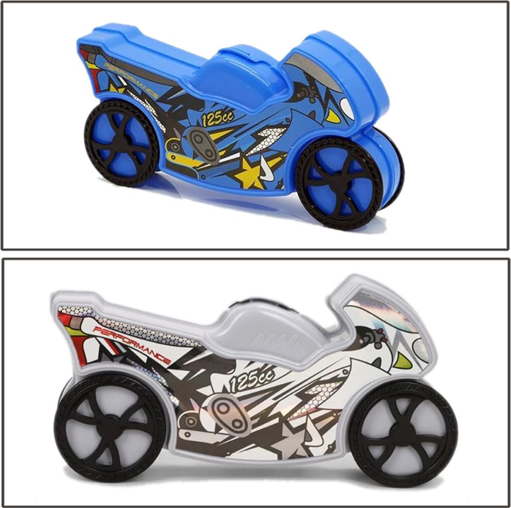 Kids Series Racing Bike Art,Sports Bike Design Motorcycle Theme, Stylish Bike Art Plastic Pencil Boxes-image-2