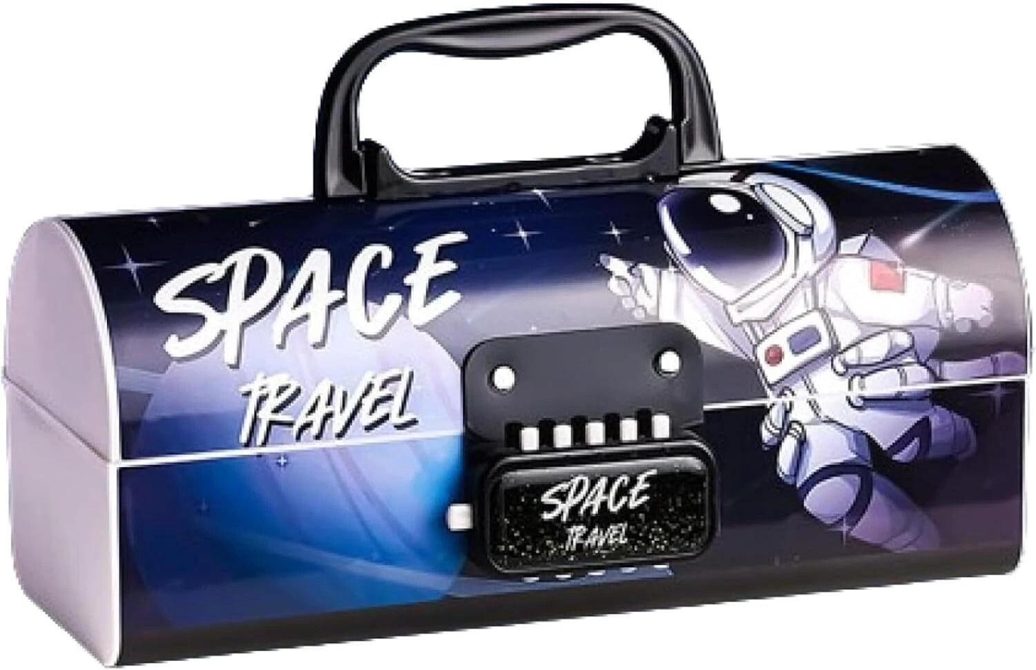 Multilayer Password Lock Pencil Box, Plastic Cartoon Print Pen Case for Girls, Large Capacity Stylish Pencil Box for Boy Art Plastic Pencil Box-image-30