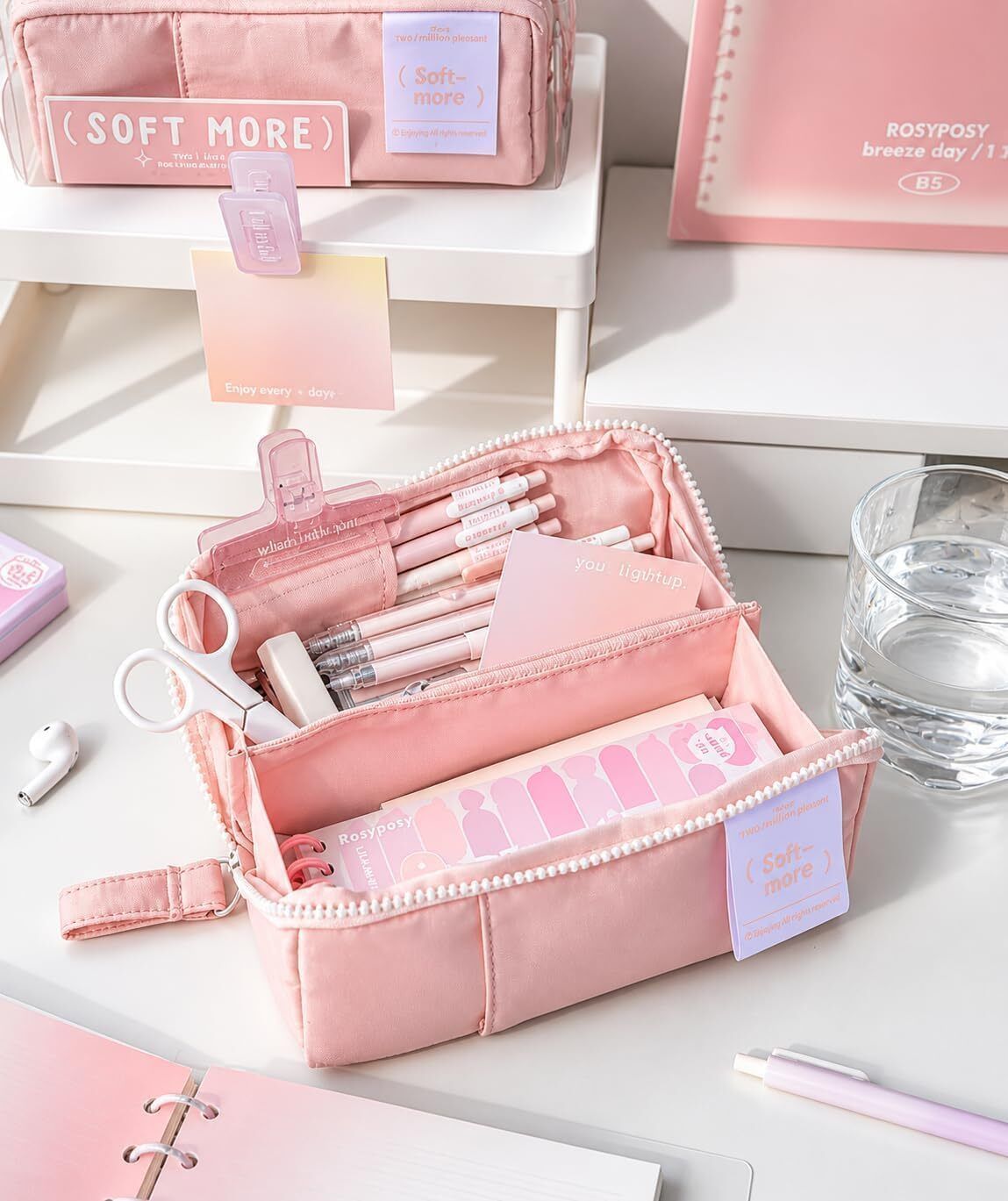 Kawaii Cute Aesthetic Pencil Case Pouch Art Polyester Pencil Box-image-24