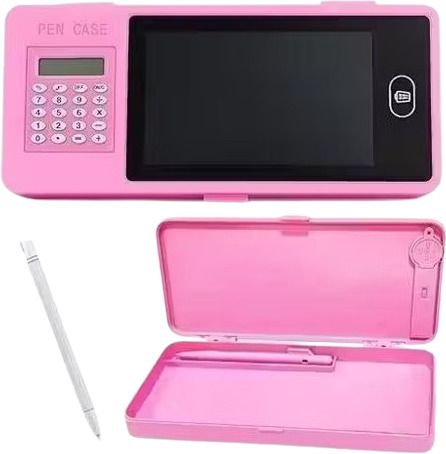 LCD Writing Tablet Pencil Box with Calculator 1 Art Plastic Pencil Box-image-21
