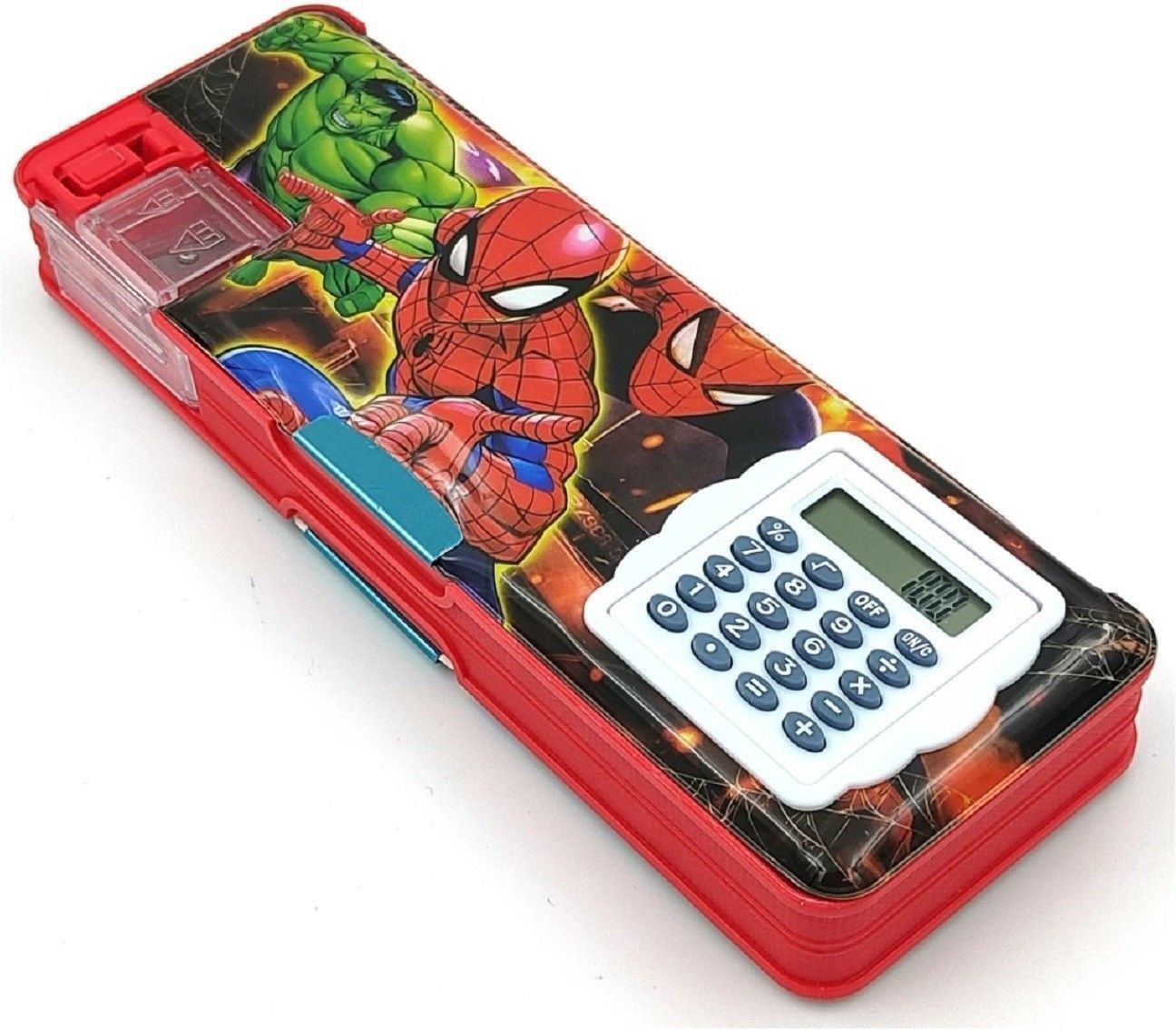 maroosh 2022 Spider Man Multipurpose Pencil Box with Calculator & Dual sharpener.363 Pencil boxes, will intereset your child Magnetic, Jumbo Pencil Boxes, art by Dipsha Art Plastic Pencil Box-picture-19