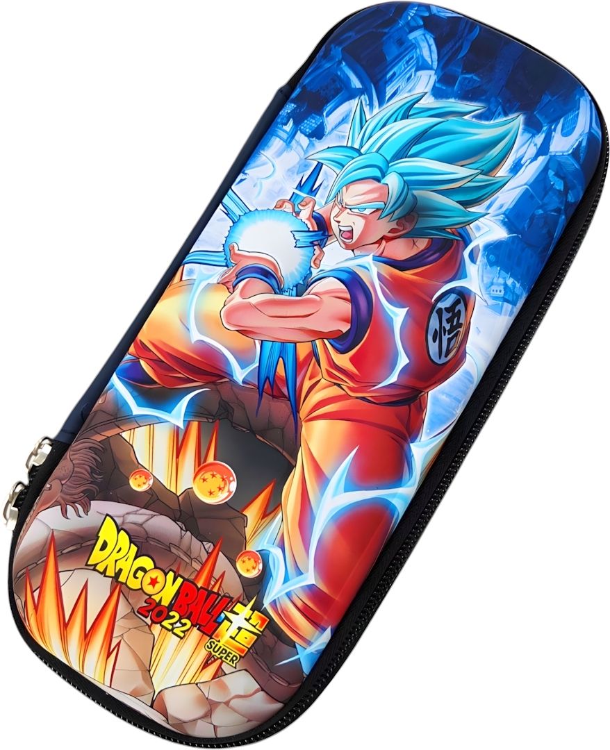 poksi Dragon Ball Super Goku Blue Pencil Case | Anime Zipper Pencil Pouch Art EVA Pencil Box-picture-2