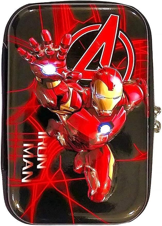 tiny tales Super Hero Action Figure Design with Stationery Compartments - Ironman Students Art Canvas Pencil Box-picture-18