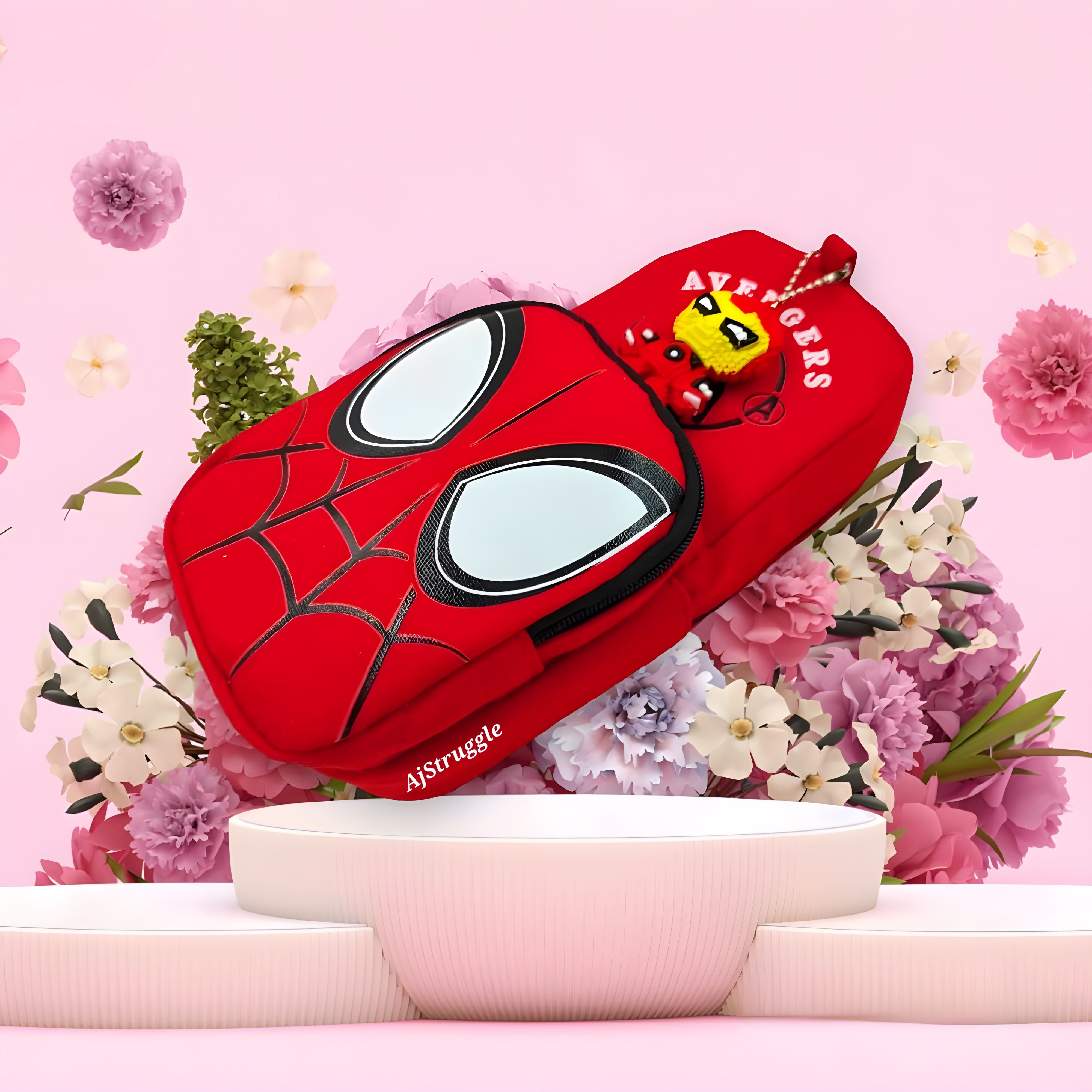 Attractive Pattern Spider man design pouch for kids Easy To Use And Can Fit in The School Bag Easily. Art Artificial Leather Pencil Box-image-18