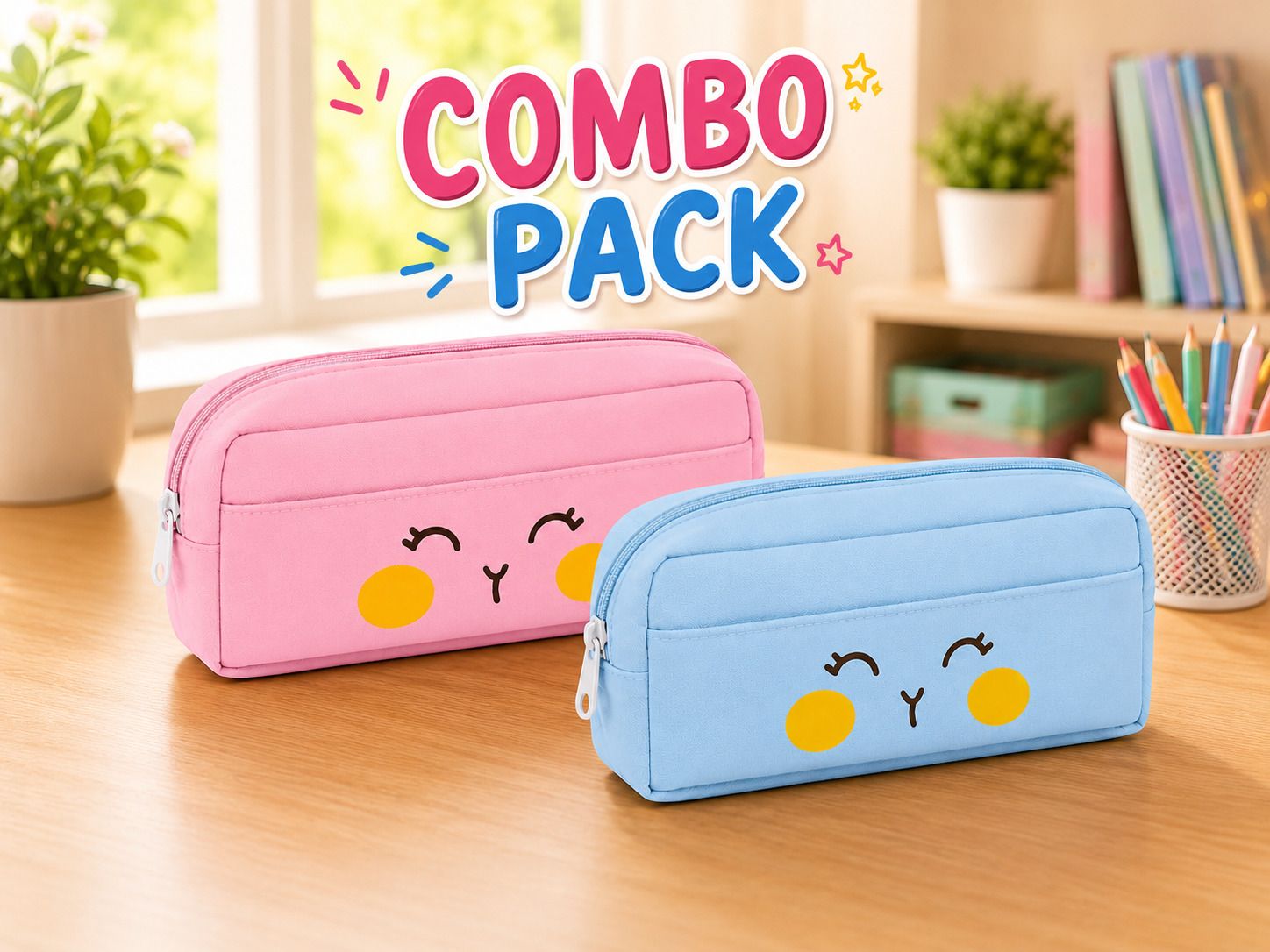 azim collection pouch zipper, multi compartment, soft material, easy to carry Art Artificial Leather Pencil Boxes-picture-29