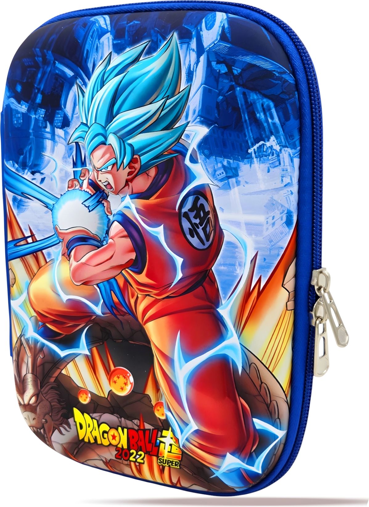 poksi Dragon Ball Super Goku Blue Pencil Case | Anime Zipper Pencil Pouch Art EVA Pencil Box-picture-17