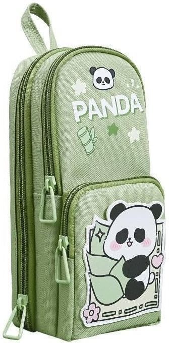 blissborn Three Layer School Bag-Shaped Pencil Pouch, Large-Capacity Pencil Pouch No Art Canvas Pencil Box-picture-11