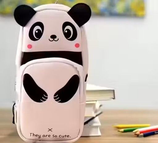 tamashi Soft Portable Cute Panda Pouch For Boys and Girls With Two Compartments Panda Shape Art Artificial Leather Pencil Box-picture-31