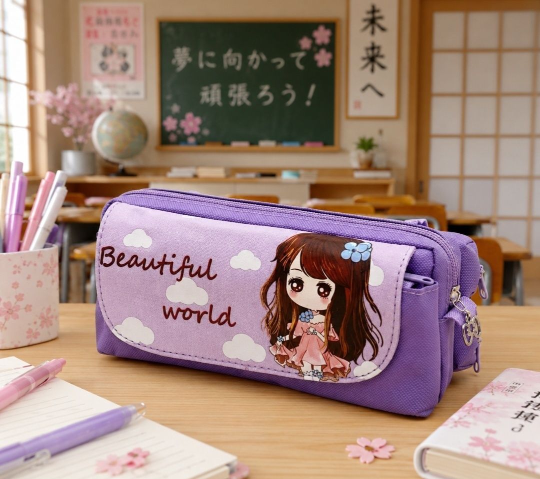 asmaracreation Premium quality pencil case Print Art Artificial Leather Pencil Box-picture-32