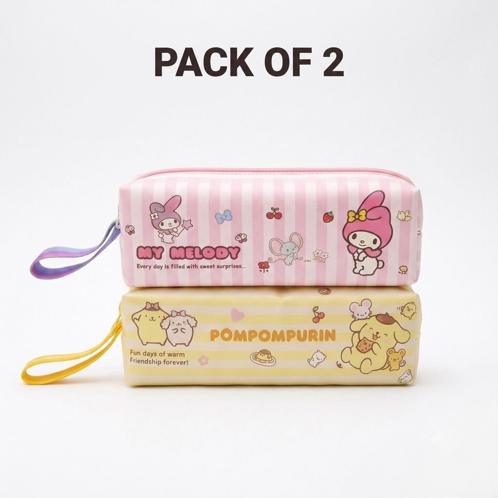 Cute Cartoon Pencil Pouch Large Capacity Multi-Compartment School Pencil Pouch with Zipper Art Polyester Pencil Boxes-image-29