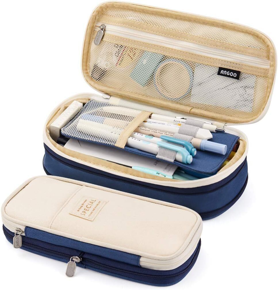 Large Pencil Case Stationery for Girls & Boys, Pencil Pouch for School Classic Art Canvas Pencil Box-image-29