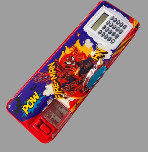 Fire rman Kids Pencil Box with Inbuilt Calculator | School & Birthday Gift Ite 1 Art Plastic Pencil Box-image-24
