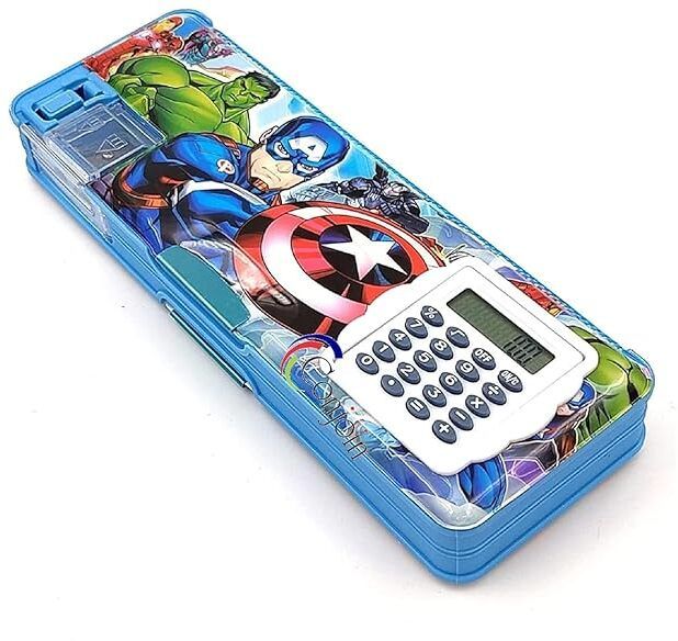 1 Kids Calculator Geometry Box Set | Complete Math Stationery Kit with Calculator,Compass,School Geometry Box Gift Set for Boys & Girls Art Plastic Pencil Box-image-41