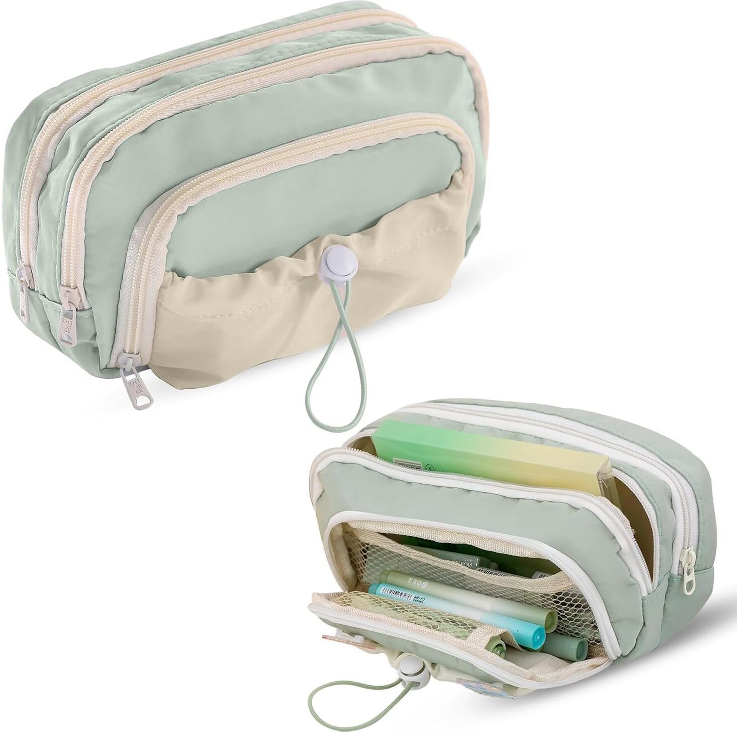 Pencil Case Stationery Items for Girls and Boys, Pencil Pouch for School College Cute Art Polyester Pencil Box-image-19