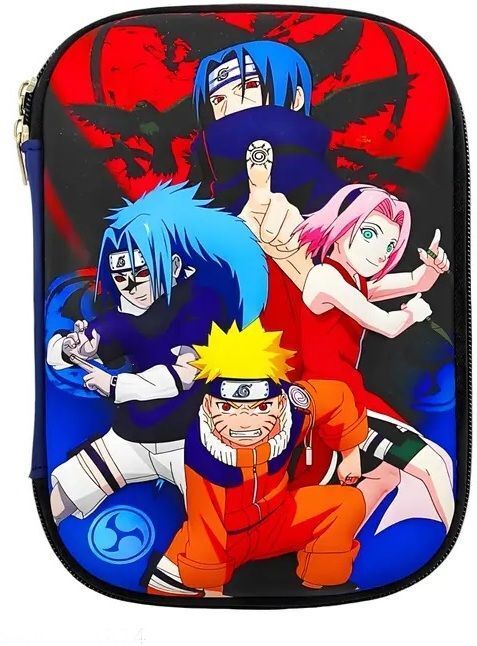kapalin 3D Space Design Embossed Cover Stationery Pouch Case with Compartment Space Naruto Art EVA Pencil Box-picture-14