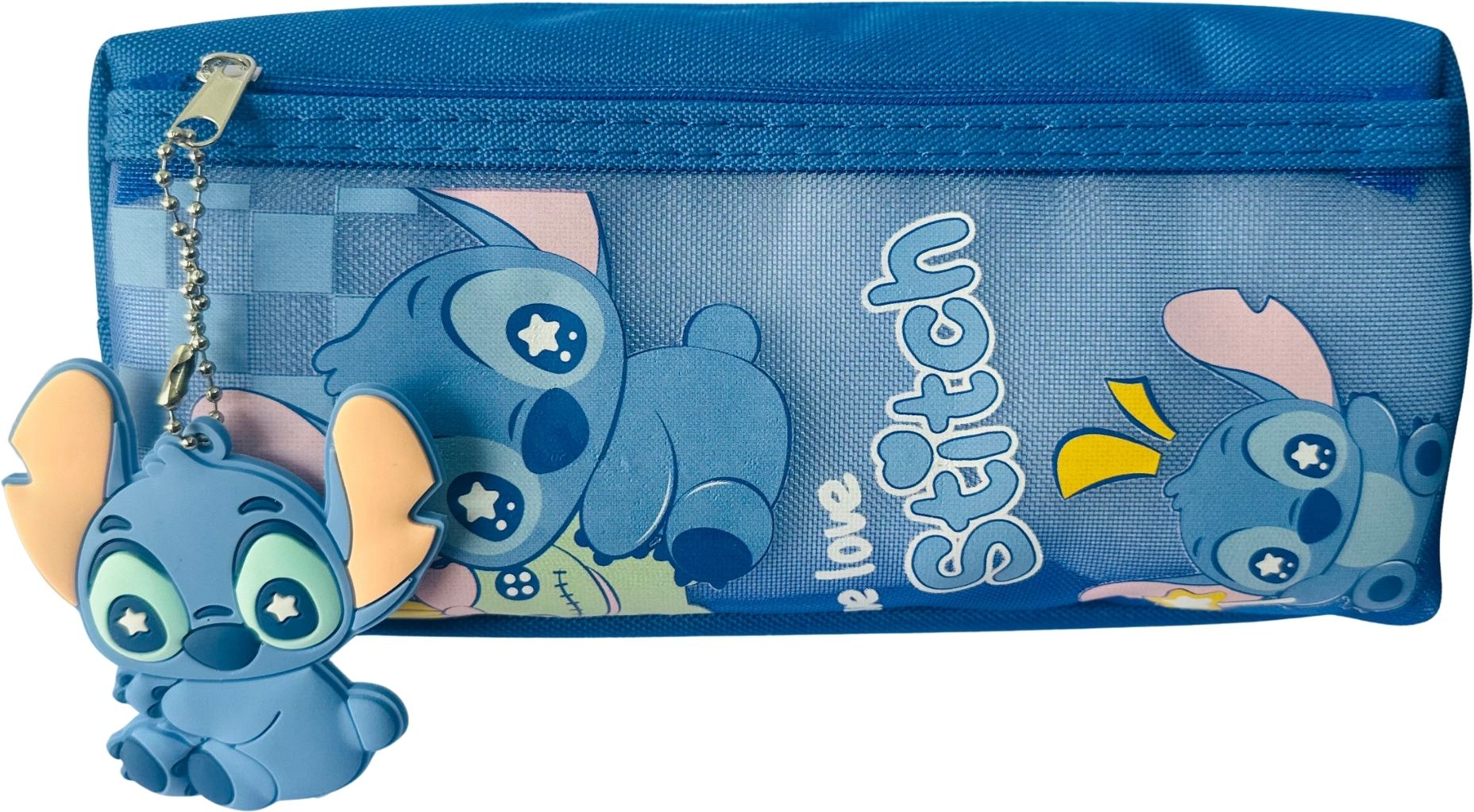 Stitch Blue Stitch Art Canvas Pencil Box-image-43