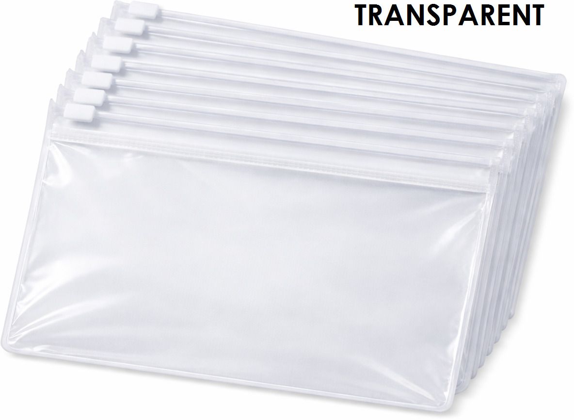 craftacious Transparent Zip Lock Pouch for Stationery Board Entrance Competitive Exams Allowed for Pencils Pens Eraser Sharpener Art Plastic Pencil Boxes-picture-11