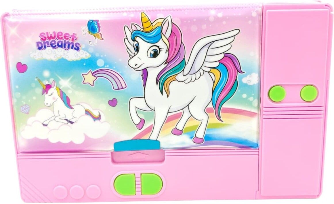 eclet Cartoon Character School Pencil Box with Dual Compartments for Boys & Girls Art Plastic Pencil Box-picture-28