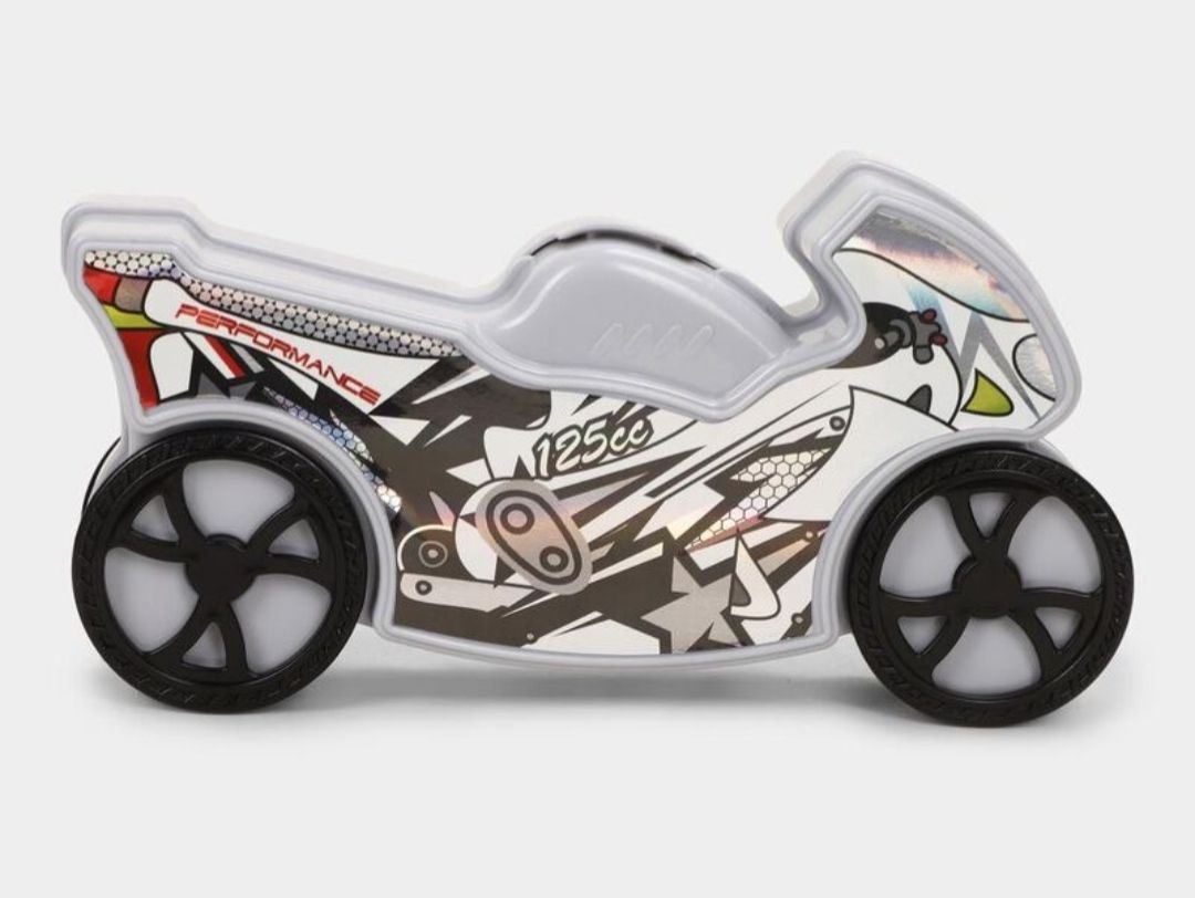 sporty bike design (with “125cc” styling) Racing Bike Theme Art Plastic Pencil Box-image-20