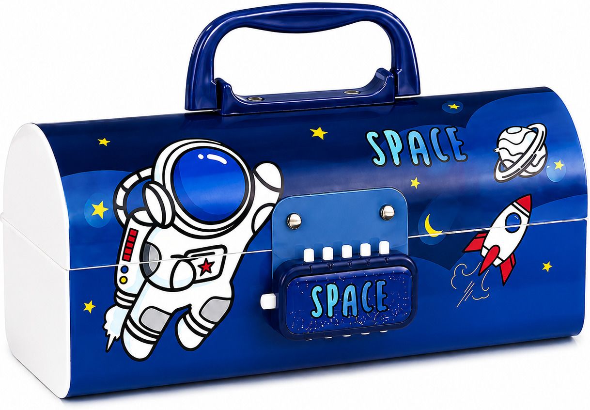 Space Collection Space, Astronaut, Rocket, Planets, Galaxy Art Plastic Pencil Box-image-43