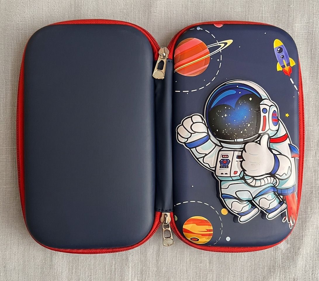 Space Theme 3D Big Pencil Case Pouch School Stationery 1 Art EVA Pencil Box-image-2