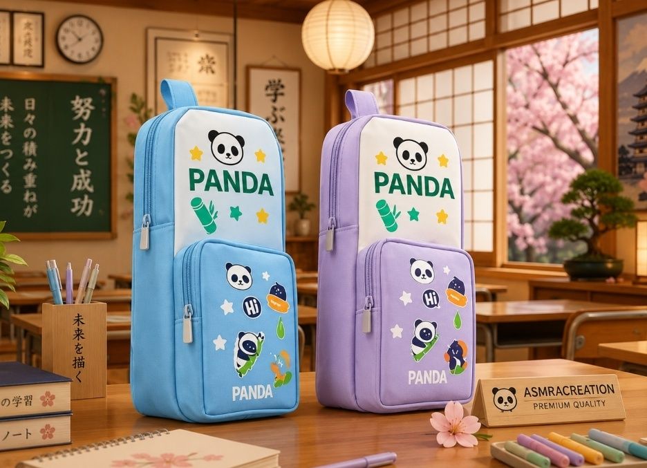 Combo of 02 premium quality pencil case Print Art Artificial Leather Pencil Boxes-image-8