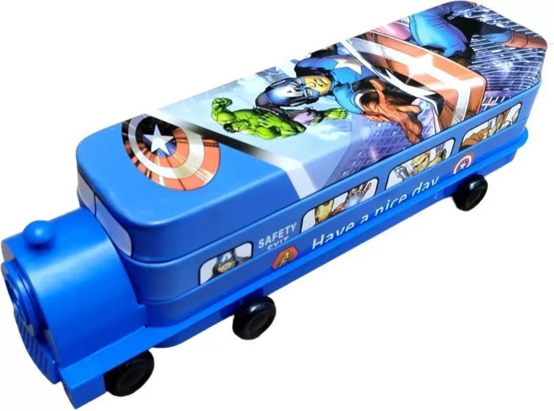 School Bus/Train Metal Pencil Box For Kids Any character Art Metal Pencil Box-image-22