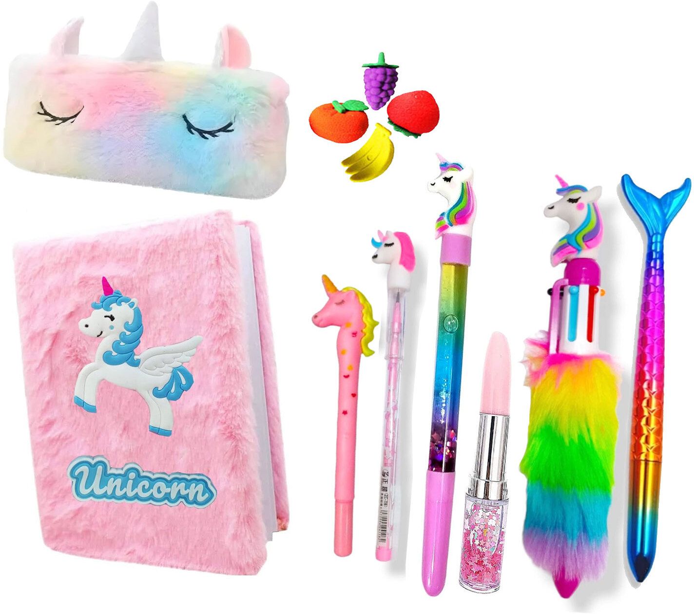 neel Unicorn Stationery Set combo for Girls Unicorn gift set for Diary/Pouch/Pen & pencil with stationery for Girls Unicorn Pencil Box Case for Kids Pencil Pouch Art Plastic Pencil Box-picture-26