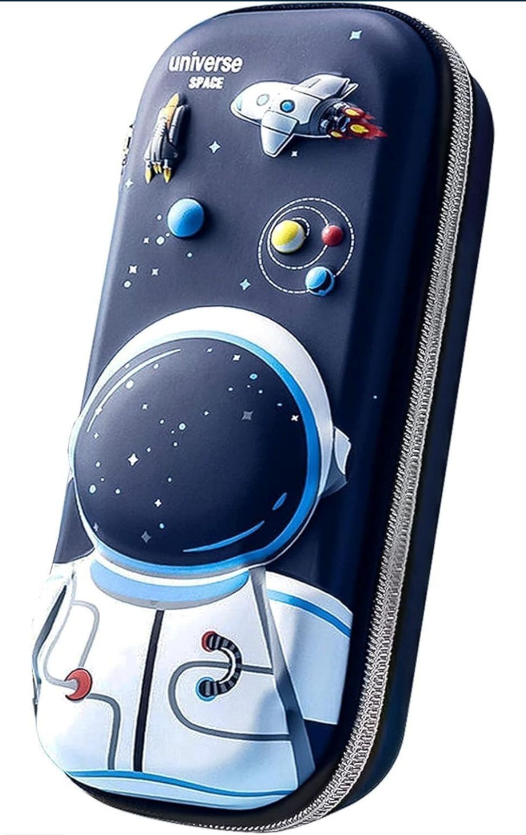 3D Space Cover Designer Pencil Pouch Compass with Compartments for Students Space Art EVA Pencil Box-image-24