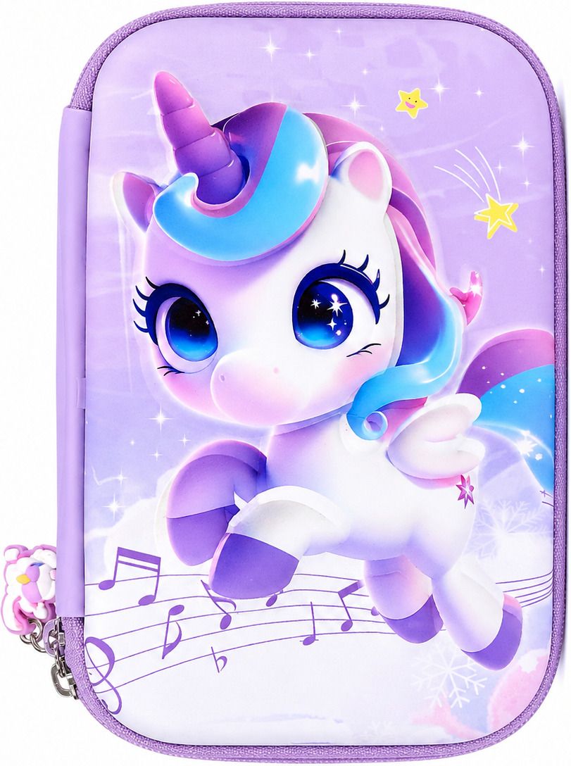 mischip enterprises PB Hard Case Series Unicorn Art EVA Pencil Box-picture-10