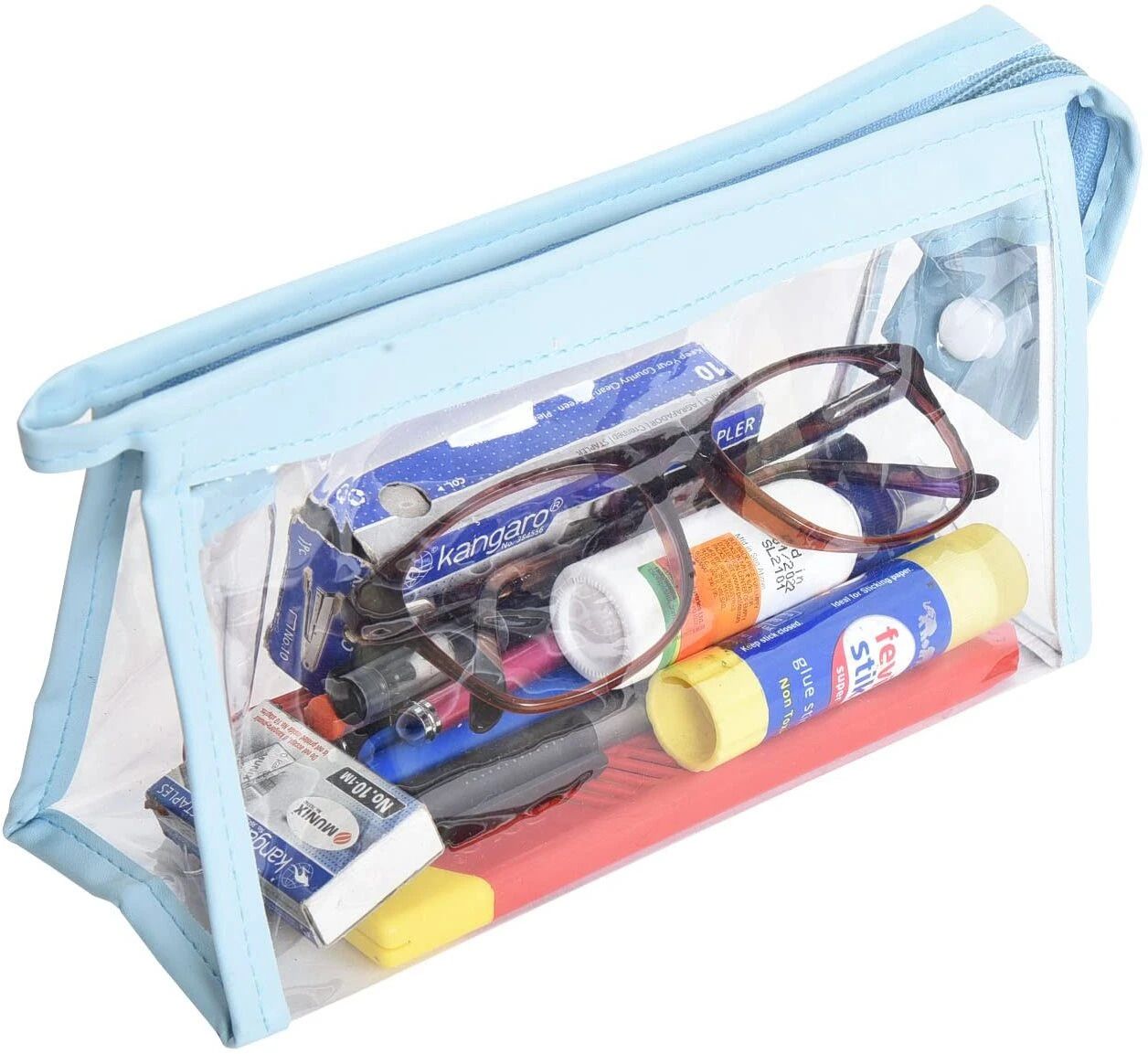 Transparent Large Pen Organizer for School, Collage etc, Cute Cosmetic Bag for Girls & Boys Art Polypropylene Pencil Box-image-4