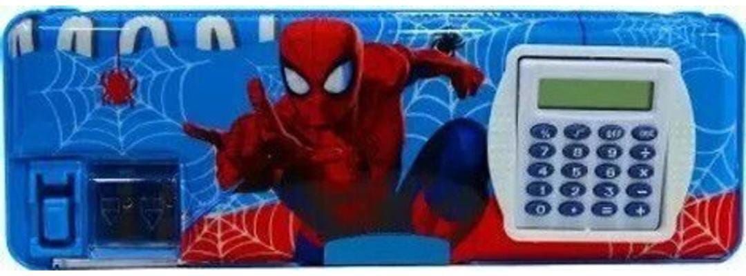 CALCULATOR PENCIL BOX SPIDERMAN Art Plastic Pencil Box-image-13