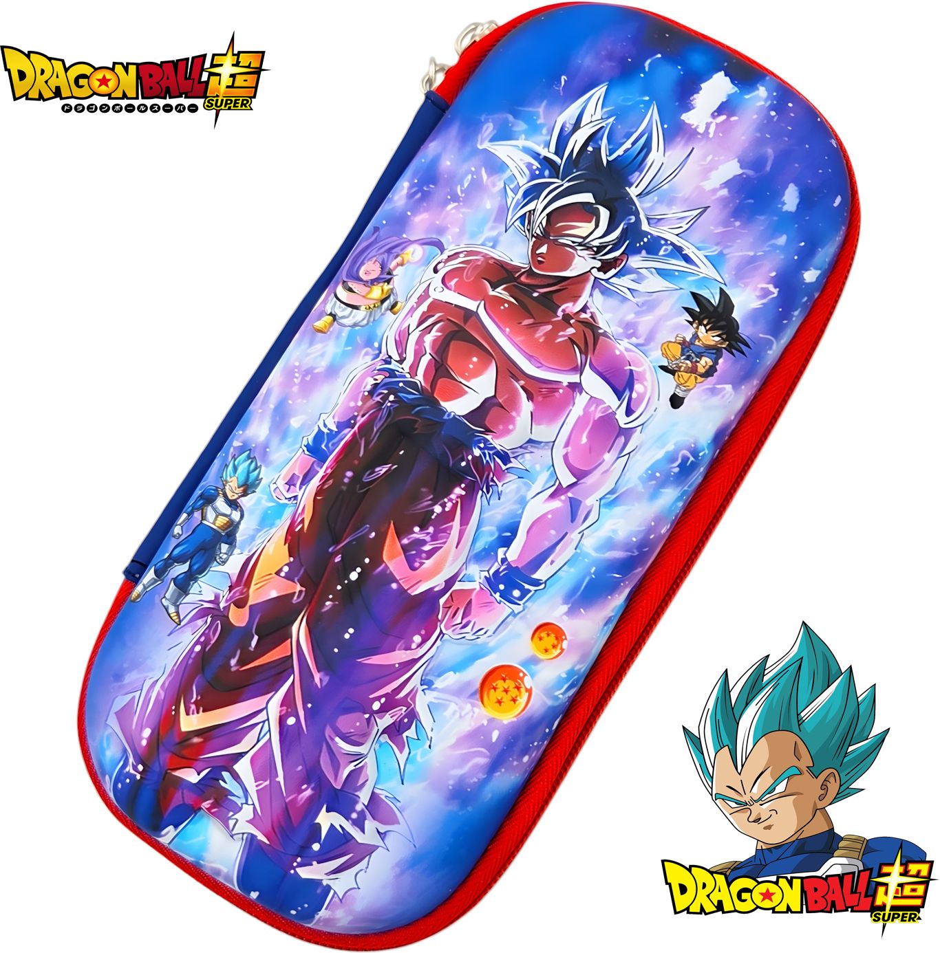 poksi Dragon Ball Z School Pencil Pouch – Goku & Vegeta Prin t, Zipper Closure Art EVA Pencil Box-picture-11
