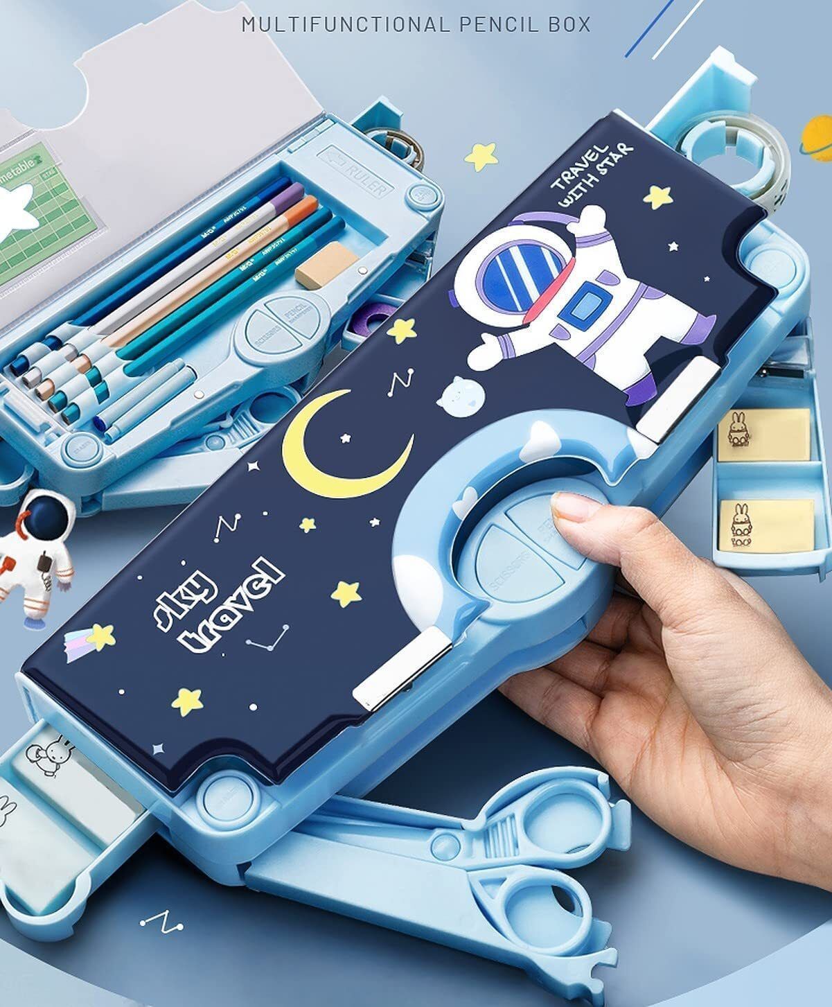 Sky Travel Sky Travel Art Plastic Pencil Box-image-23