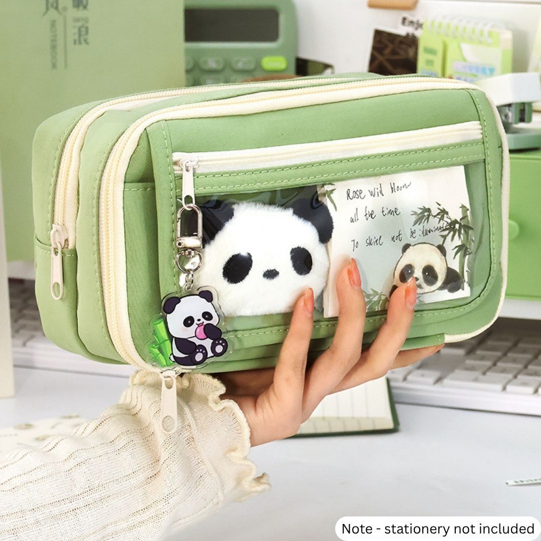 penberry Cute Large Capacity Pencil Case | Multi-Compartment Stationery Organizer Pouch Art Polyester Pencil Boxes-picture-37