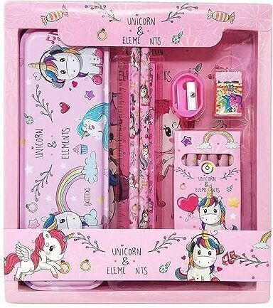 UNICORN GIFT SET BIRTHDAY GIFT Art Plastic Pencil Box-image-2