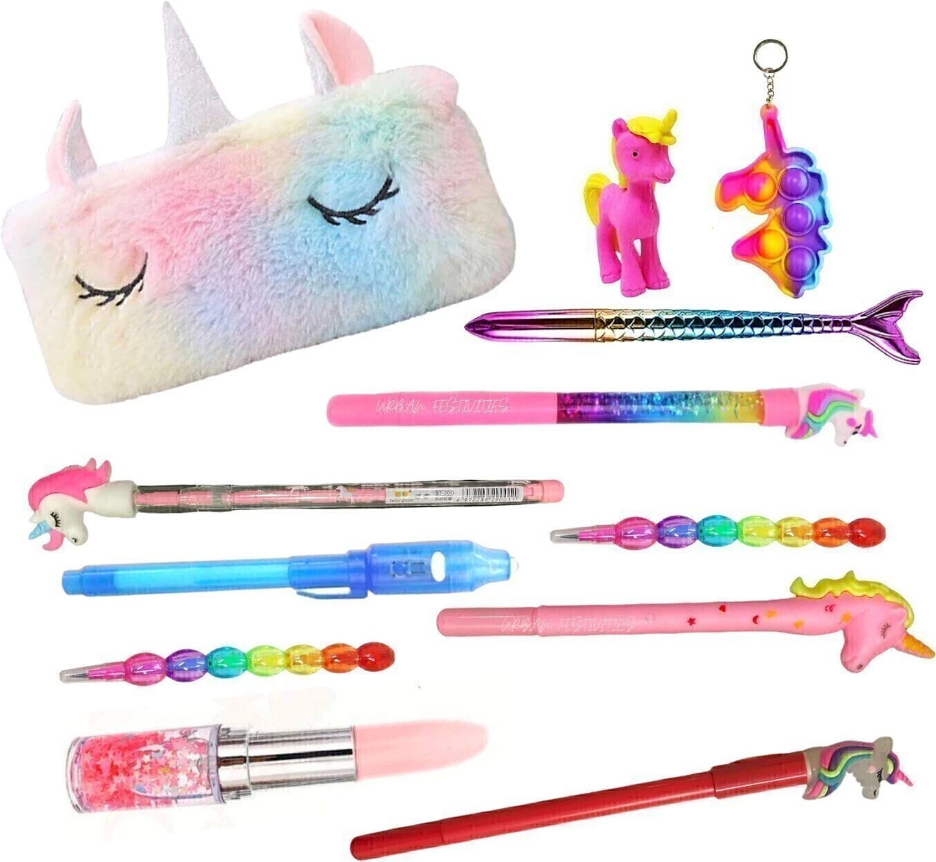 urban festivities Unicorn Pencil Box for Girls pencil pouches with unicorn stationery for girls Unicorn Art Canvas Pencil Box-picture-14