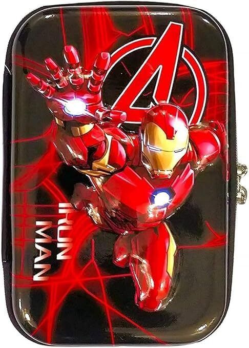 b inik Jumbo Size Pencil Box Multifunction Zipper Opening with Compartments for Kids Iron man Art EVA Pencil Box-picture-47