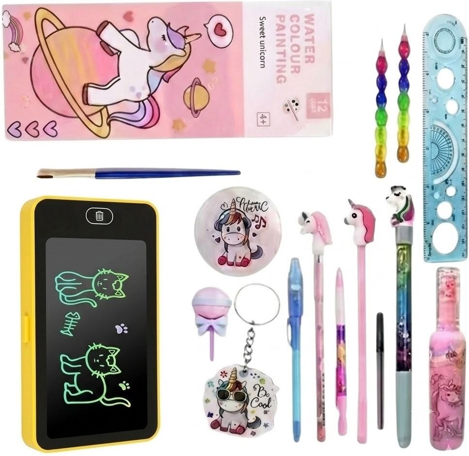 zizi LCD Geo.With Stationery Pen Pencil Combo Set Supplies Pack For Kids Supplies 1 Art Plastic Pencil Box-picture-23