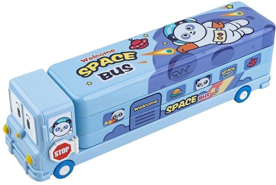 graceous Bus Shape Pencil Box printed Art Metal Pencil Box-picture-9