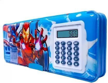 trendy one Spiderman Printed Pencil Box for Kids Magnetic Pencil Box with Calculator and Dual Sharpener Best for Return Gift Art Plastic Pencil Box-picture-47