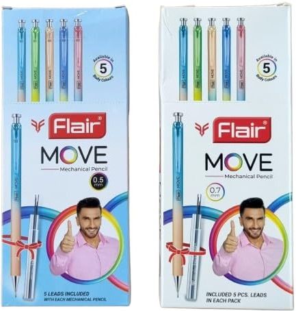 flair MOVE 0.5 & 0.7mm Mechanical Pencil Combo | 2B Lead Grip Pencils Pack Pencil-picture-20